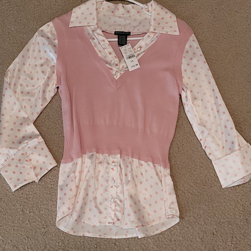 Class Blouse with Sweater Look